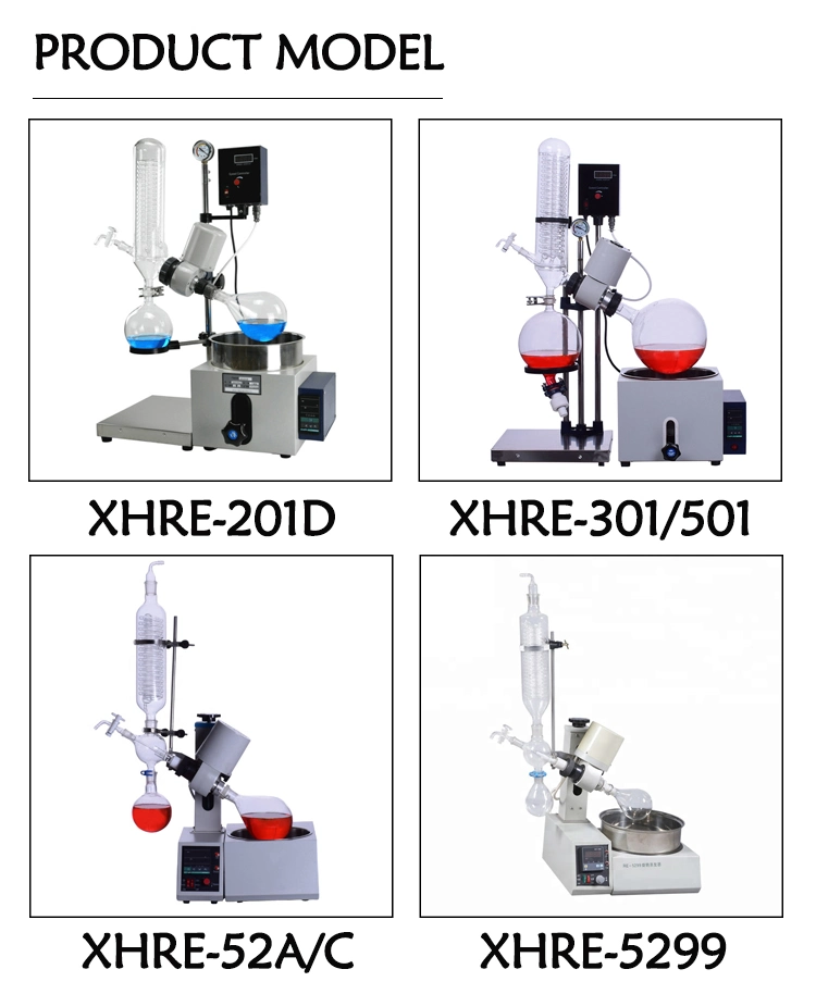 Vacuum Distillation Electric Lifting Extraction Vacuum Rotovap Manual Lifting Rotary Evaporator of Water Bath