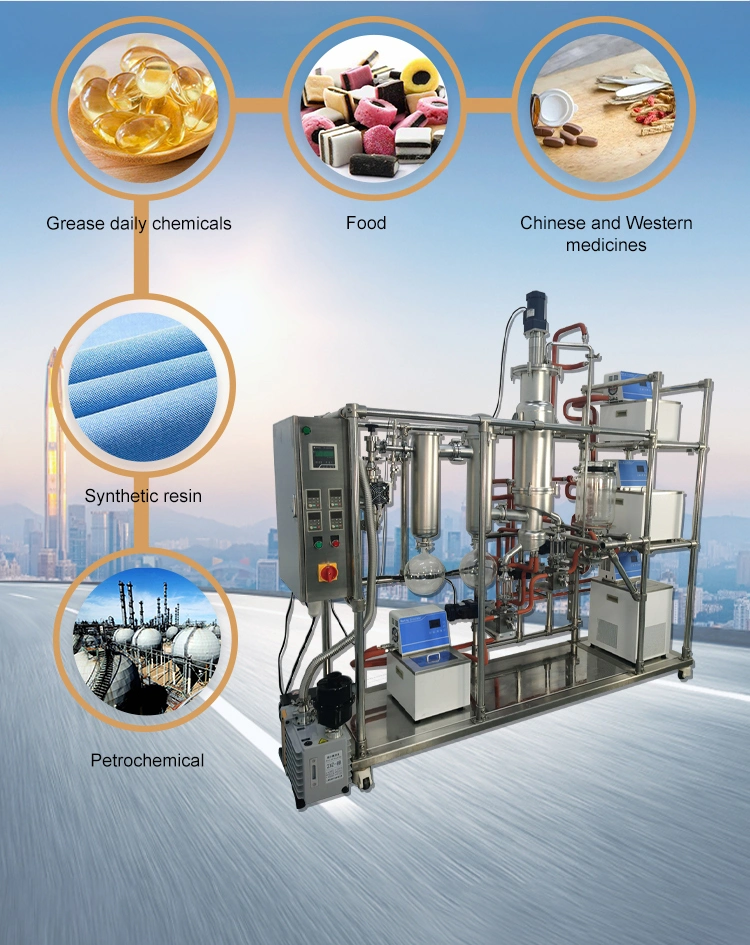 Stainless Steel Molecular Short Path Wiped Film Distillation