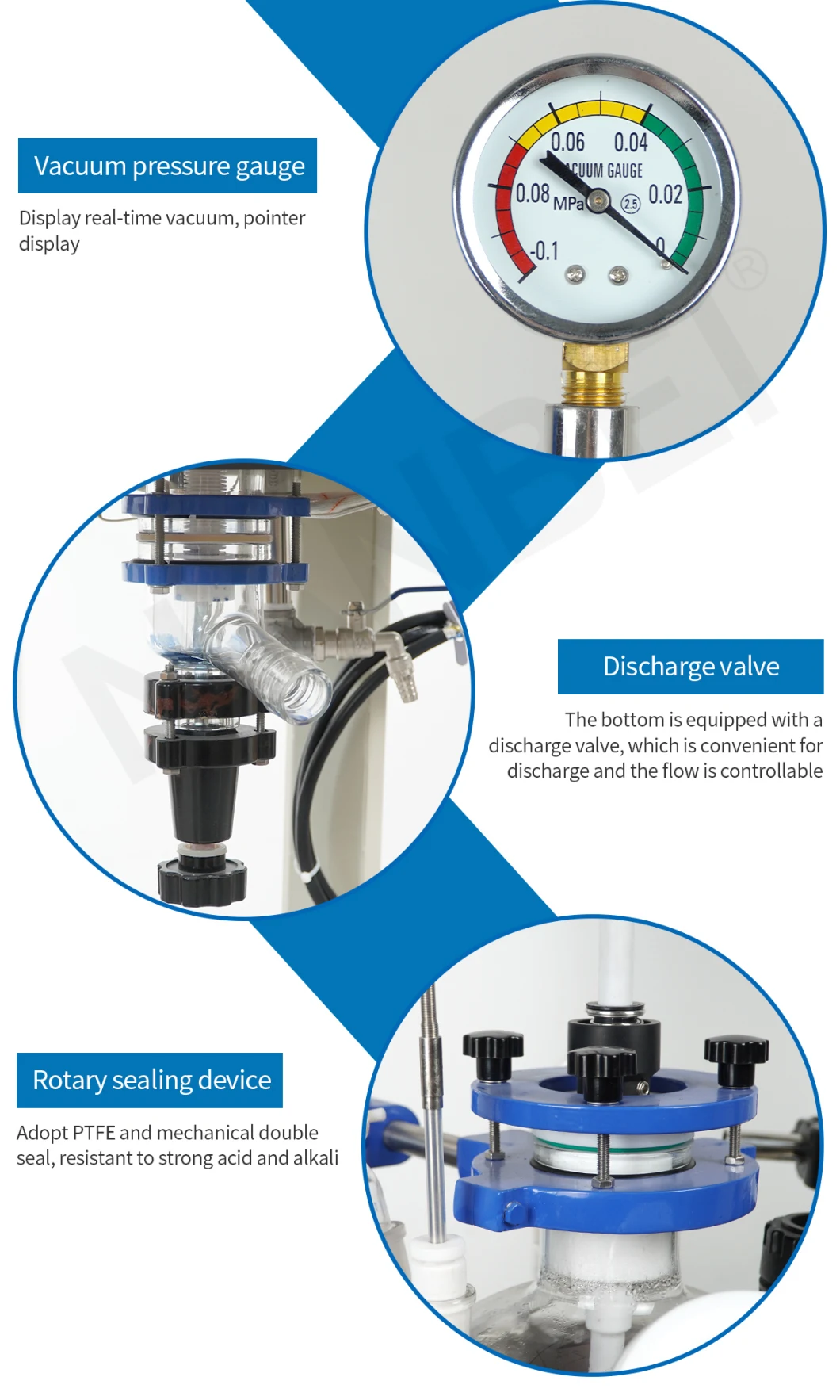 Lab Single Layer Glass Reactor with Pyrex Borosilicate Glass