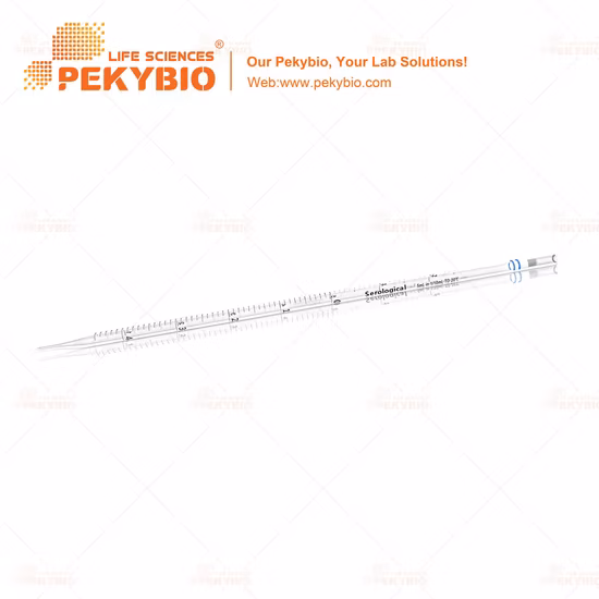 Différentes capacités de pipettes sérologiques de laboratoire pour les laboratoires de transfert de grandes quantités de liquide 1 ml 2 ml 5 ml 10 ml 15 ml 20 ml 25 ml 50 ml verre sérologique